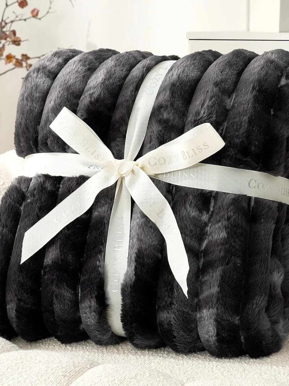 Cozy Bliss Faux Fur Throw Blanket